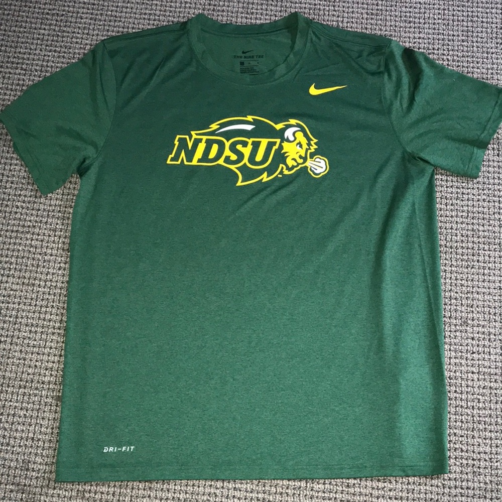 Nike NDSU Green Logo Dri-FIT Men's Tee